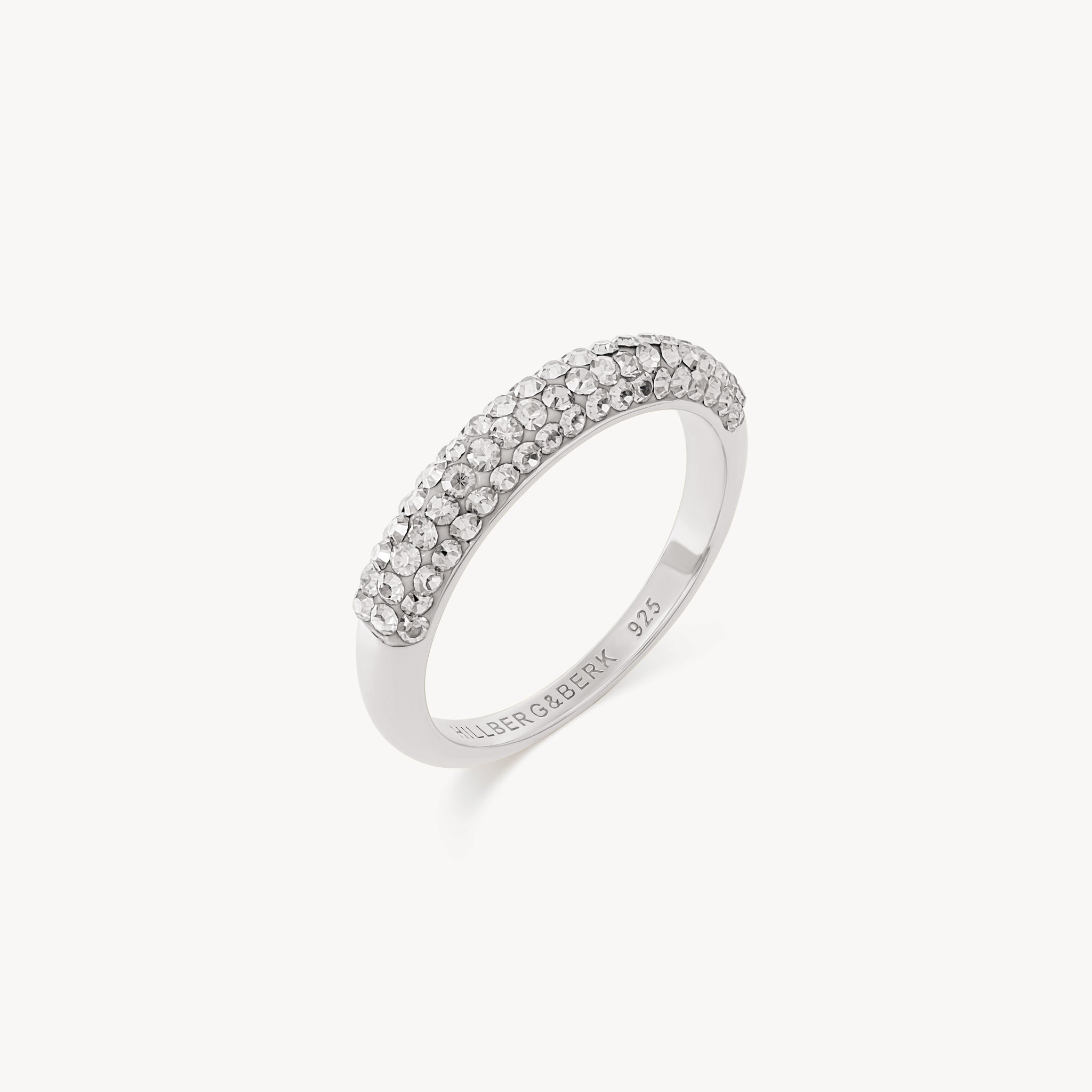 White Sparkle Stacker Ring