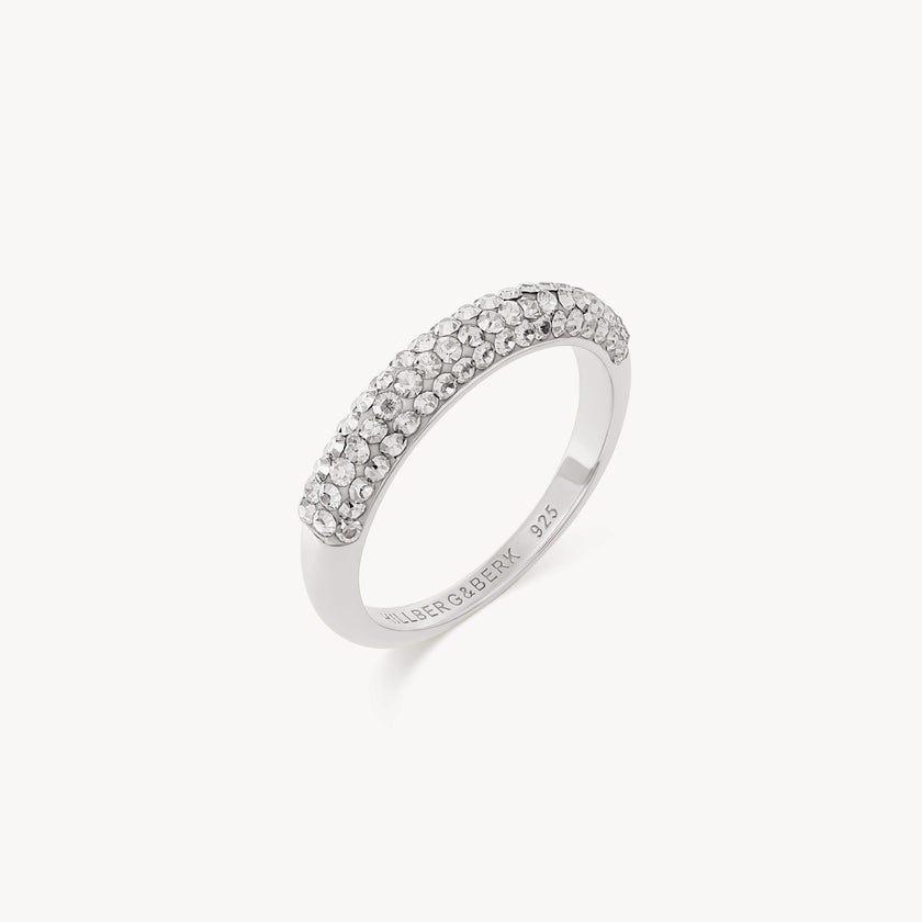 White Sparkle Stacker Ring