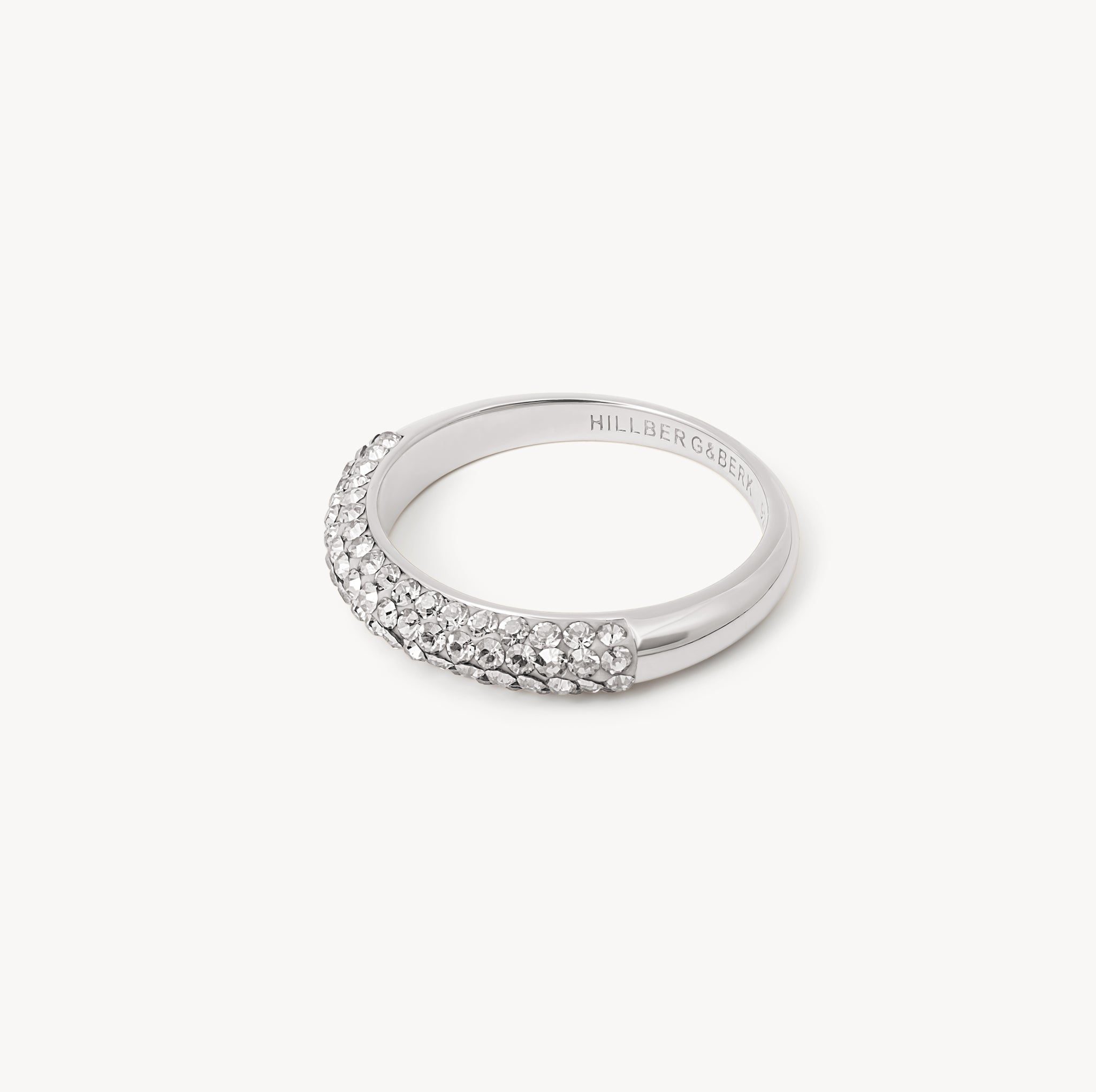 White Sparkle Stacker Ring