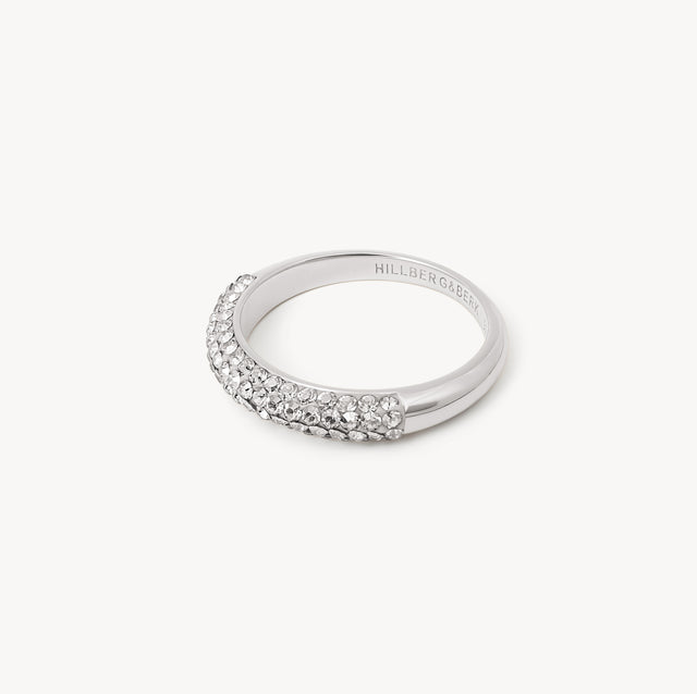 White Sparkle Stacker Ring
