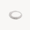 White Sparkle Stacker Ring