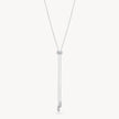 White Sparkle Bolo Tie Necklace