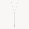White Sparkle Bolo Tie Necklace