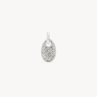 White Sparkle Pebble Charm