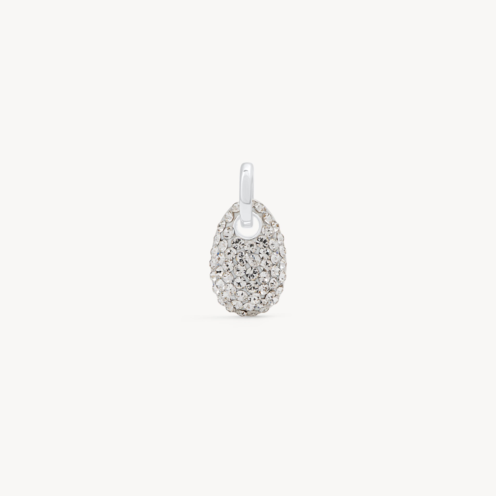 White Sparkle Pebble Charm
