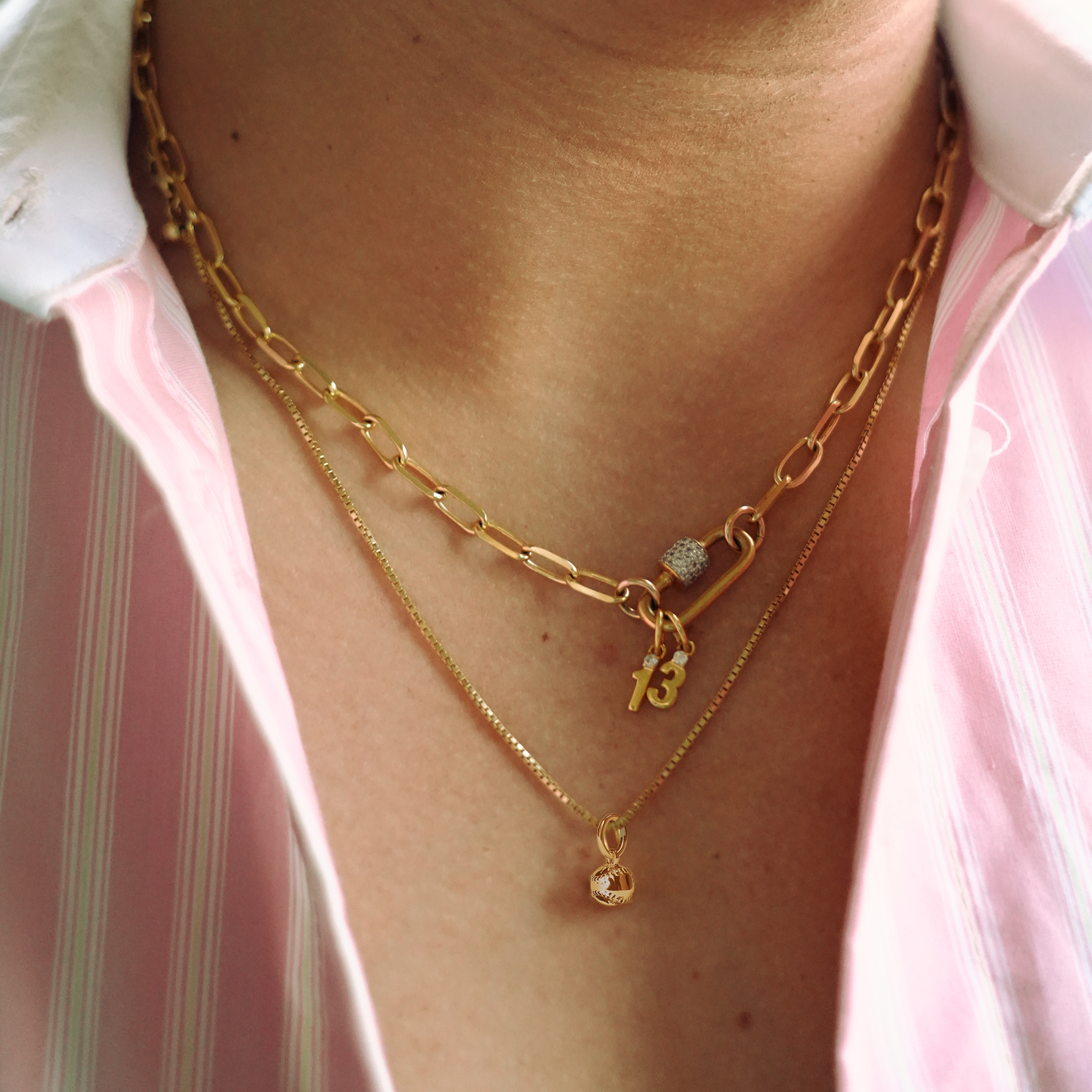 14k Gold Vermeil Number Charm