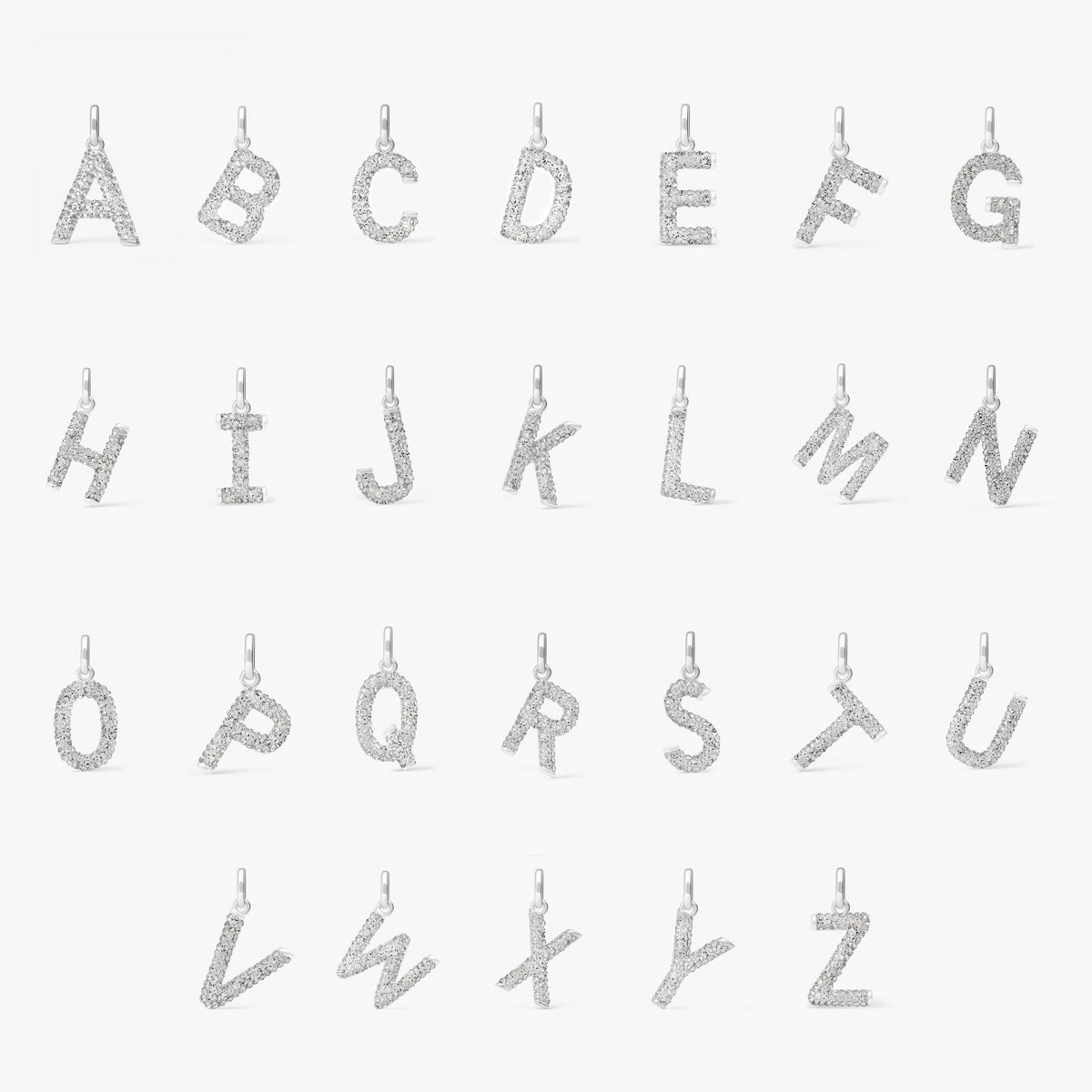 Sparkle Letter Charm