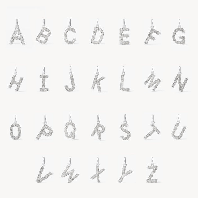 Sparkle Letter Charm