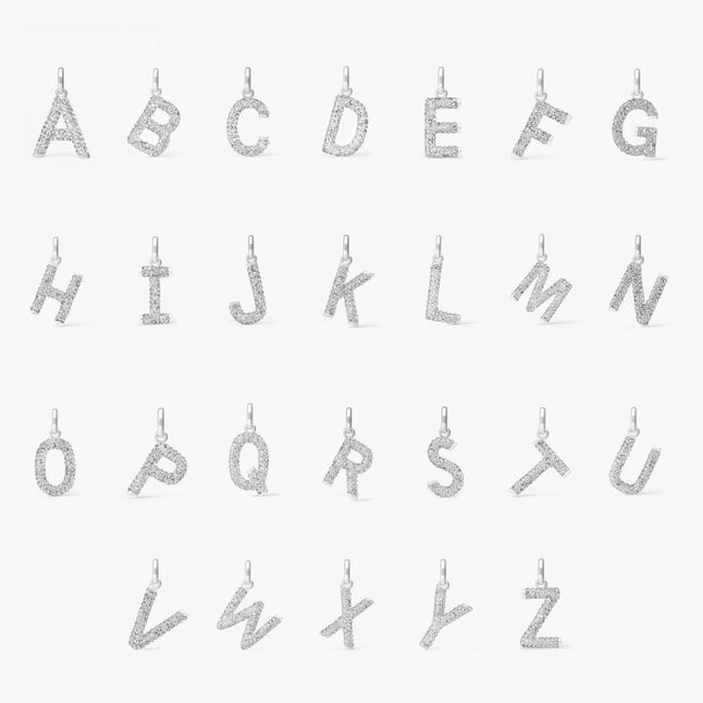Sparkle Letter Charm