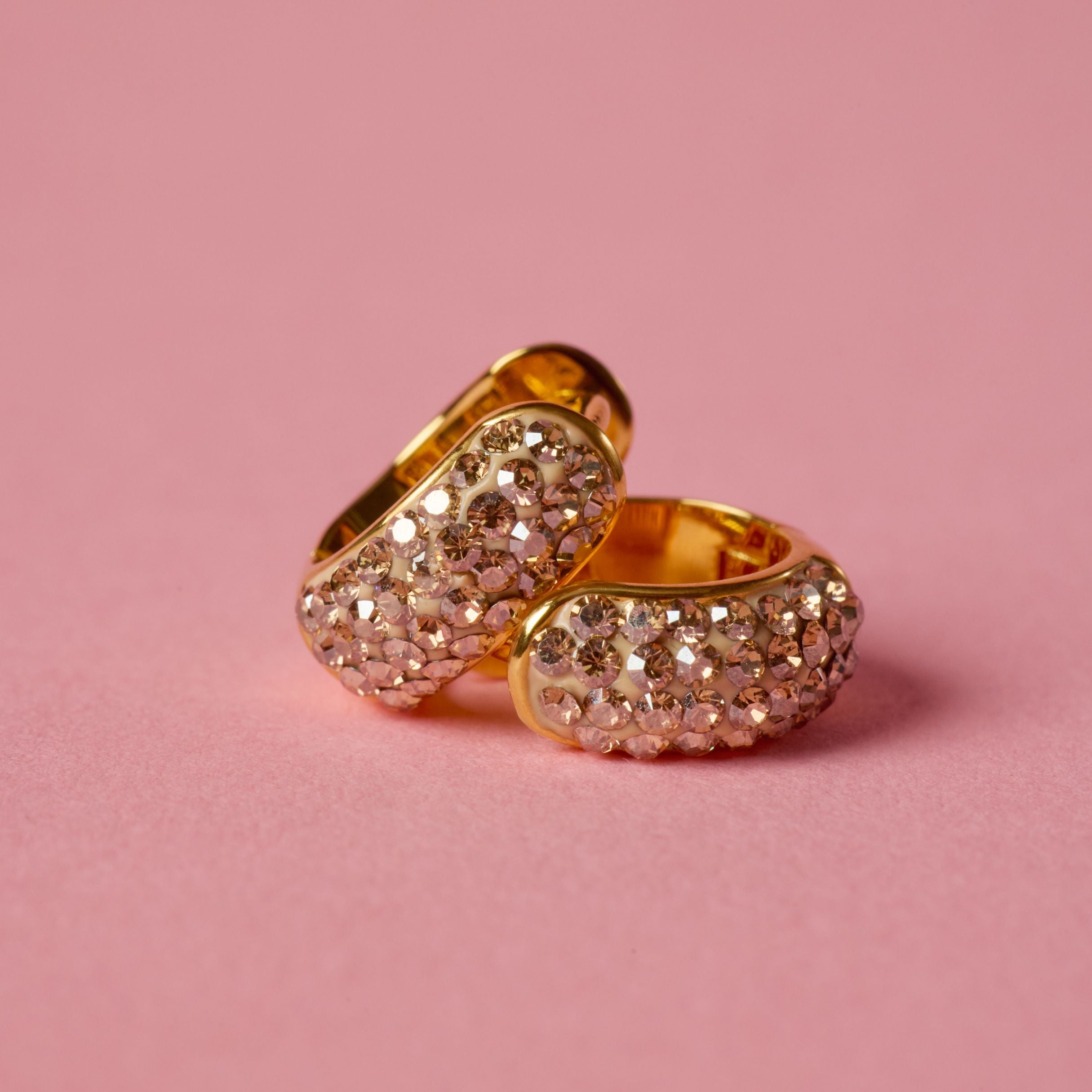 Soft Gold Mini Sparkle Hoop Earrings