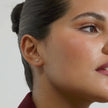 Mini Sparkle Heart Stud Earrings in soft gold on model video