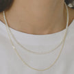 Pearl Layer Necklace on model
