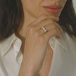 Rose Gold Sparkle Stacker Ring on model video