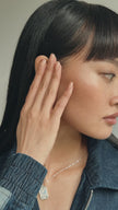 Astral & Black Sparkle Reversible Hoop Earrings video showing Black Side