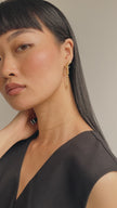 Lizard Statement Earrings on model video