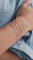 Silver Chain Trio Strand Bracelet on model video