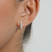 Always On Sparkle Hoop Earrings White on model video