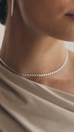 Silver Heart String Chain Necklace on model video