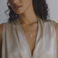 Soft Gold Sparkle Pebble Necklace video