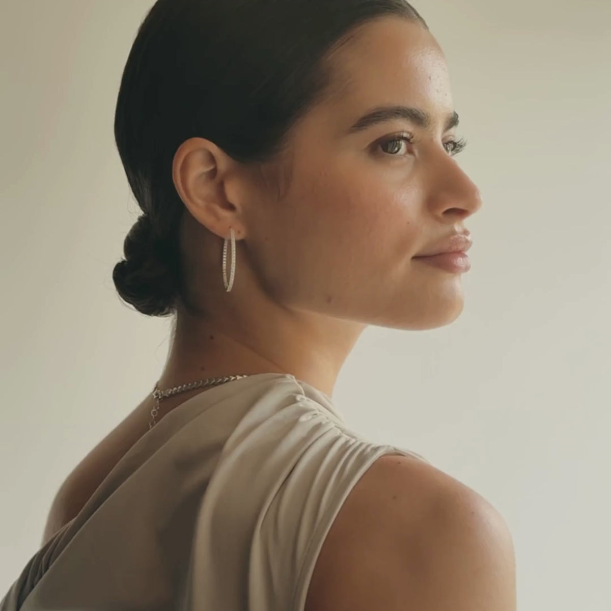 Large Pavé Hoop Earrings video
