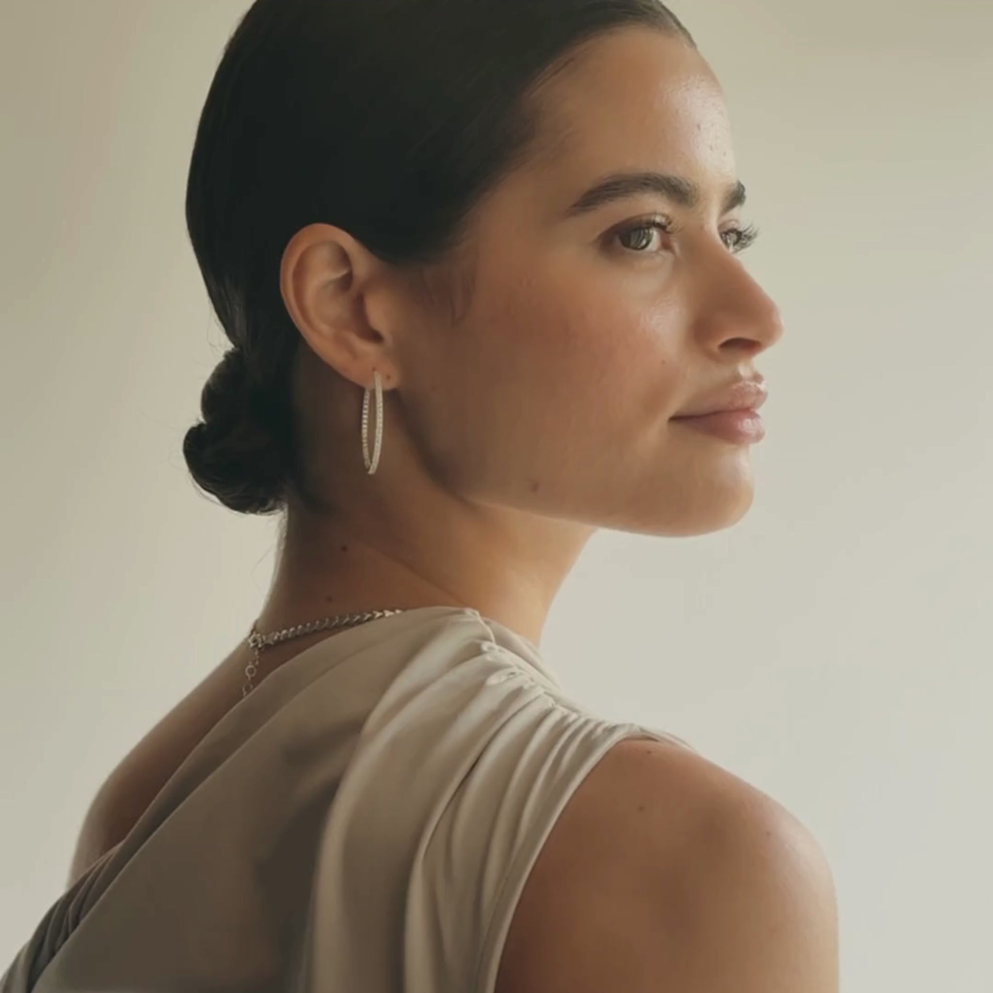 Large Pavé Hoop Earrings video