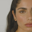 Small Espresso Sparkle Ball™ Stud Earrings on model video