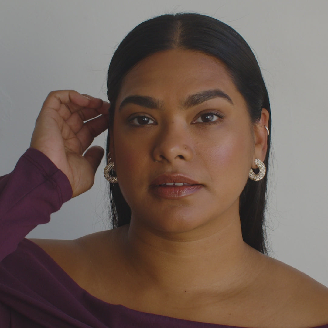 Dancing Queen Sparkle Chunky Hoops on video