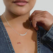 White Sparkle Bar Necklace on model video