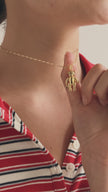 Singapore Chain Necklace with Teddy Charm on model video