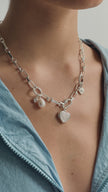 Multi-Station Charm Necklace in Silver video