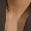 Celestial Chain Necklace silver on model video