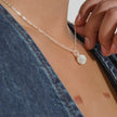 Medium Sparkle Ball™ Charm in white on model