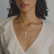 White Sparkle Bolo Tie Necklace video