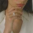 Sparkle Fluted Ring on model video