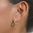 Heart Huggie Hoop Earrings on model video