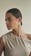 Drift Statement Earrings in Silver on model