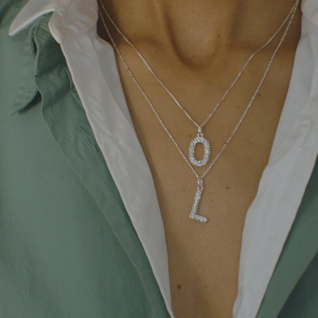 Sparkle Letter Charm