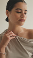 Celestial Chain Necklace silver on model video