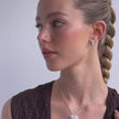 Glitz and Aurora Borealis Sparkle Reversible Hoop Earrings Video