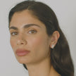 White Interlock Sparkle Earrings video