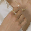 Soft Gold Sparkle Stacker Ring on model video
