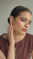 Small and Mini Desert Rose Sparkle Ball™ Stud Earrings on model video