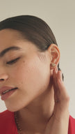Medium Sparkle Heart Studs in Soft Gold Video