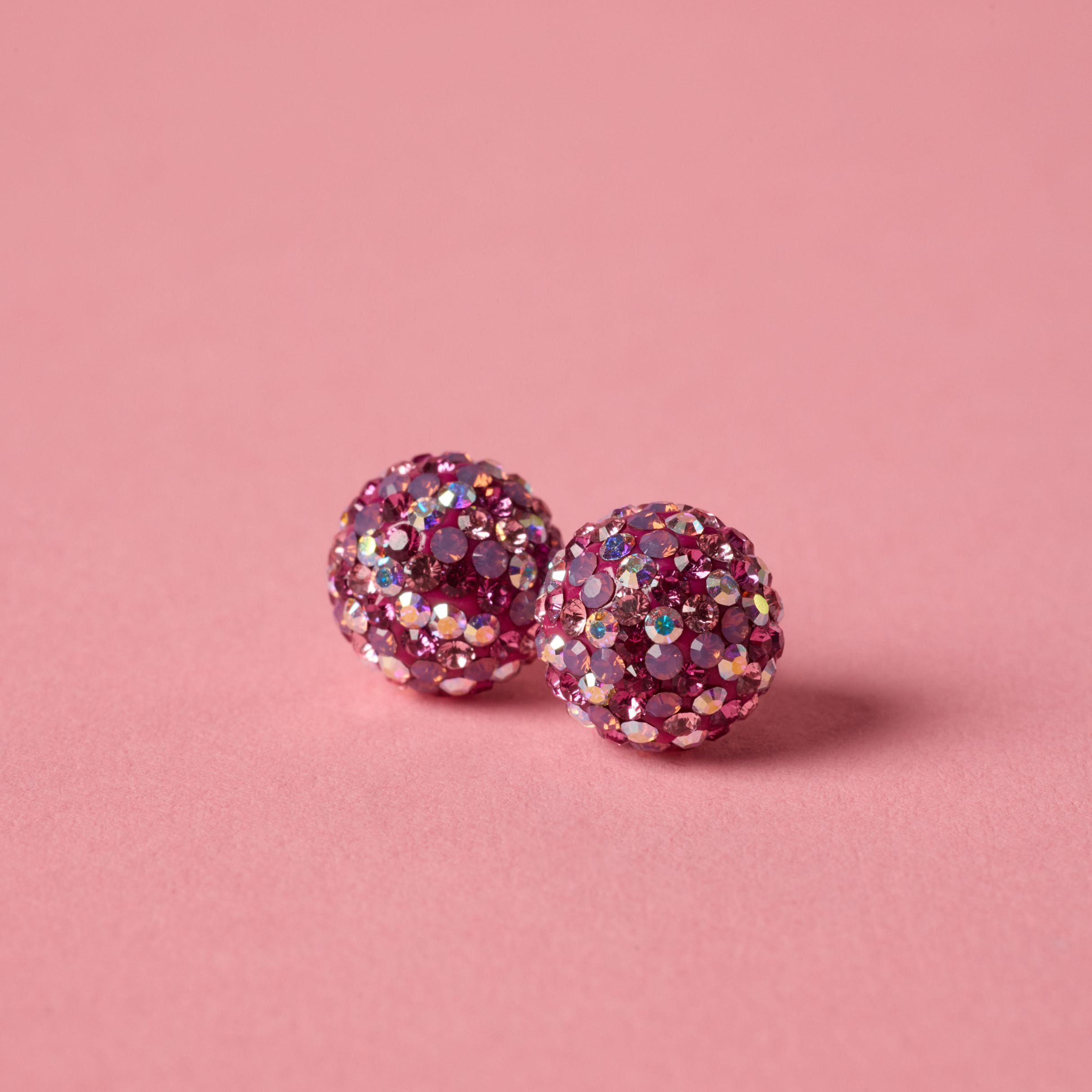 Raspberry Disco Medium Sparkle Ball™ Stud Earrings