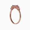 Oval Morganite and Diamond Accent Ring in 14K Rose Gold