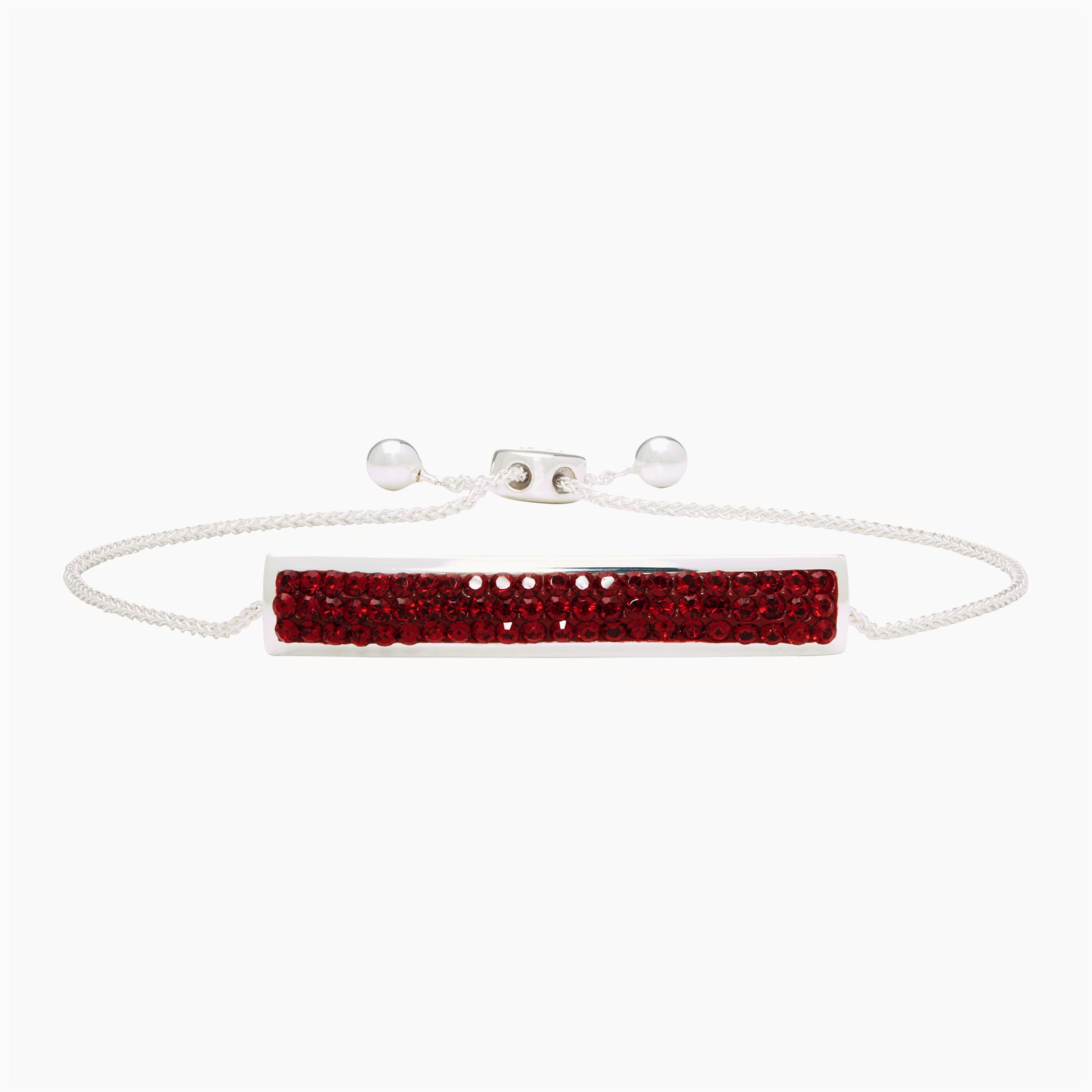 January Birthstone Slider Bracelet