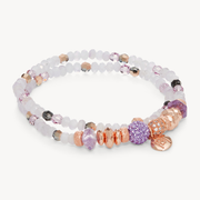 Lavender Velvet Sparkle Ball™ Double Wrap Bracelet