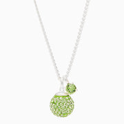 Birthstone Sparkle Pendant Necklace August Peridot Crystal
