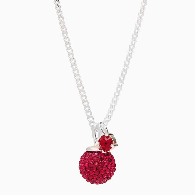Birthstone Sparkle Pendant Necklace July Ruby Crystal