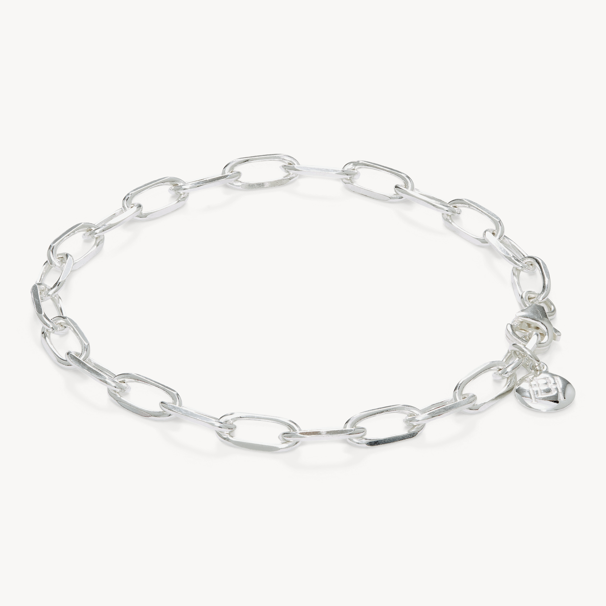 Emily Paper Clip Chain Bracelet Silver